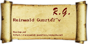 Reinwald Gusztáv névjegykártya