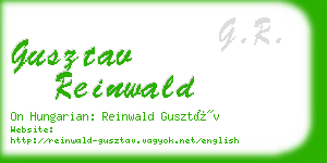 gusztav reinwald business card